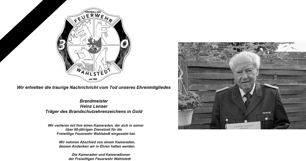 TrauerKamerad Heinz Lenser